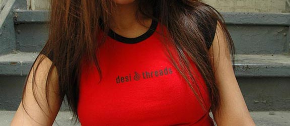 Desi Threads Red Reglan T-shirt