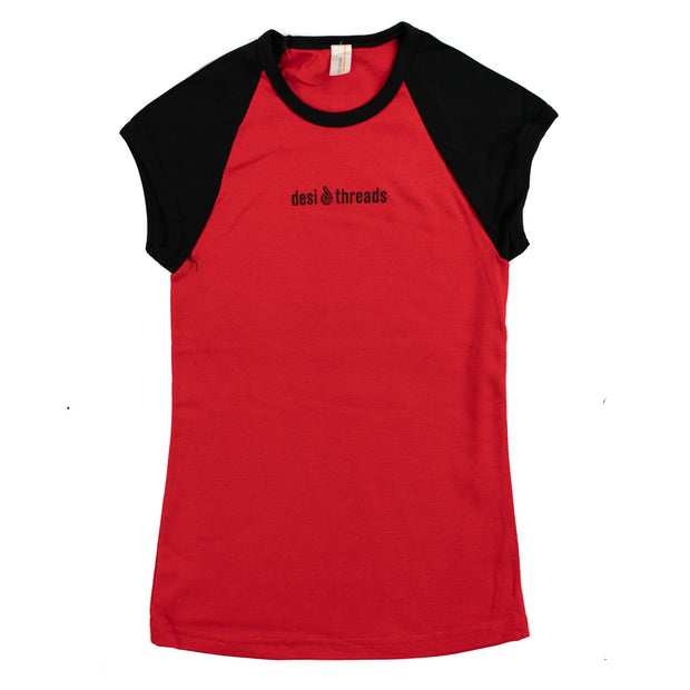 Desi Threads Red Reglan T-shirt